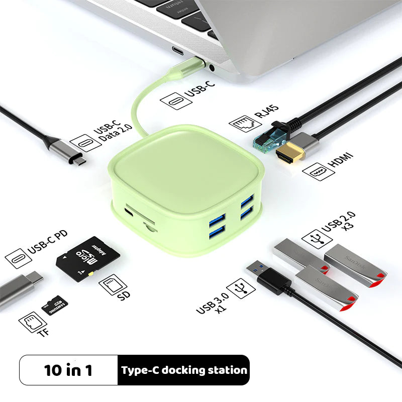Handväska Typ-C 10-i-1 Expansion Nav.