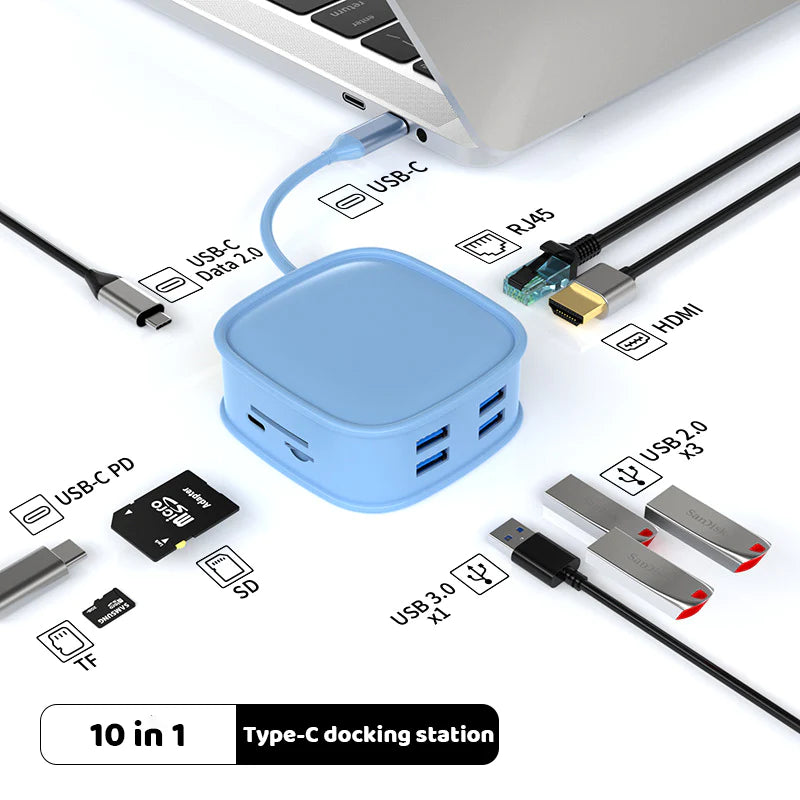 Handväska Typ-C 10-i-1 Expansion Nav.