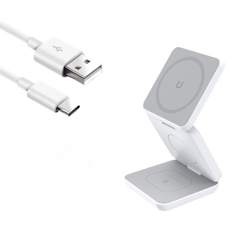3 in 1 Magsafe Charger+Folding Holder-For iPhone/Watch/AirPod-IW30