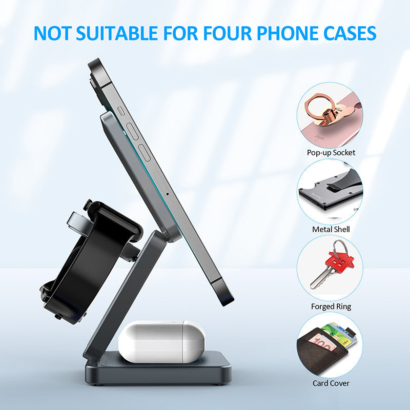 3 in 1 Magsafe Charger+Folding Holder-For iPhone/Watch/AirPod-IW30