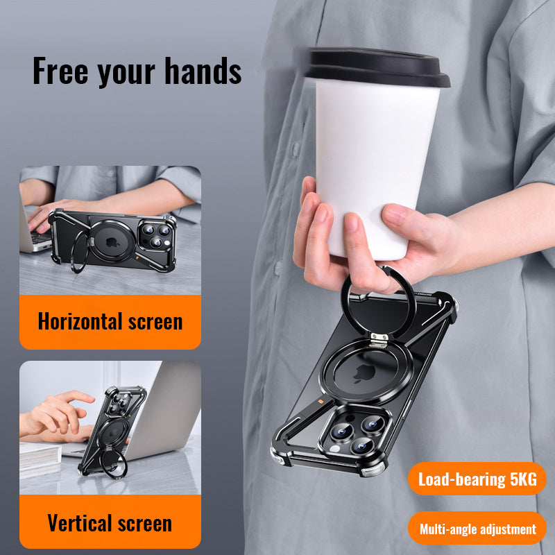 Z-Shaped All-Inclusive Hollow Metal Frame Mobile Phone Case