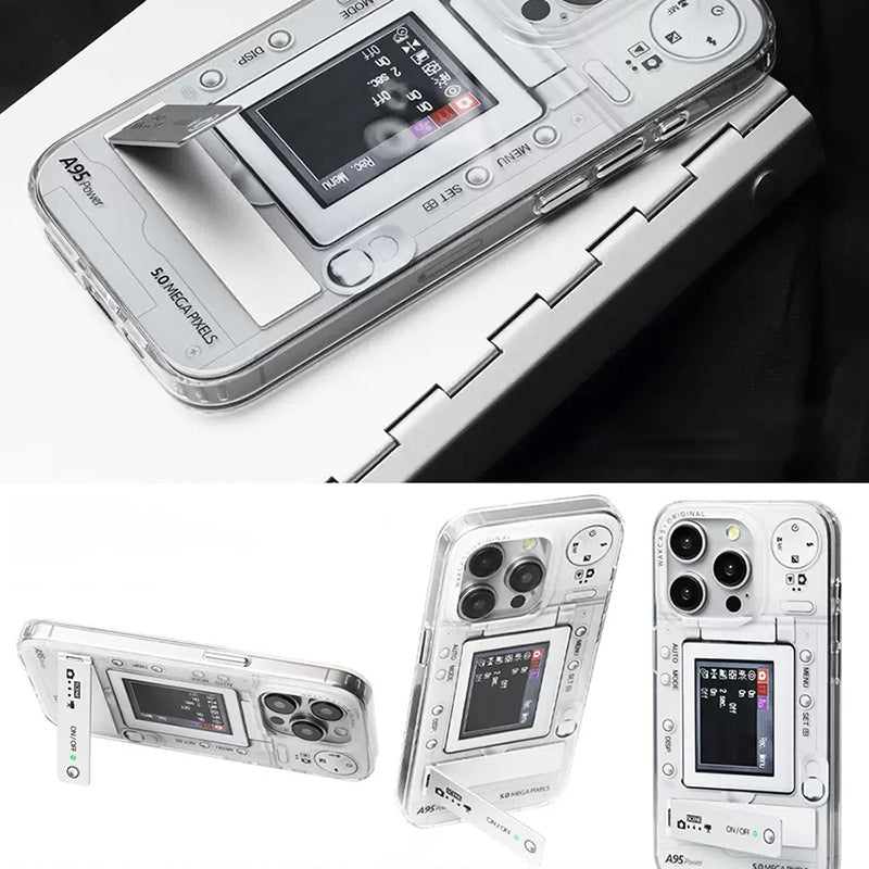 Retro Camera Theme-DVD Style Folding Stand Mobile Phone Case-WK07
