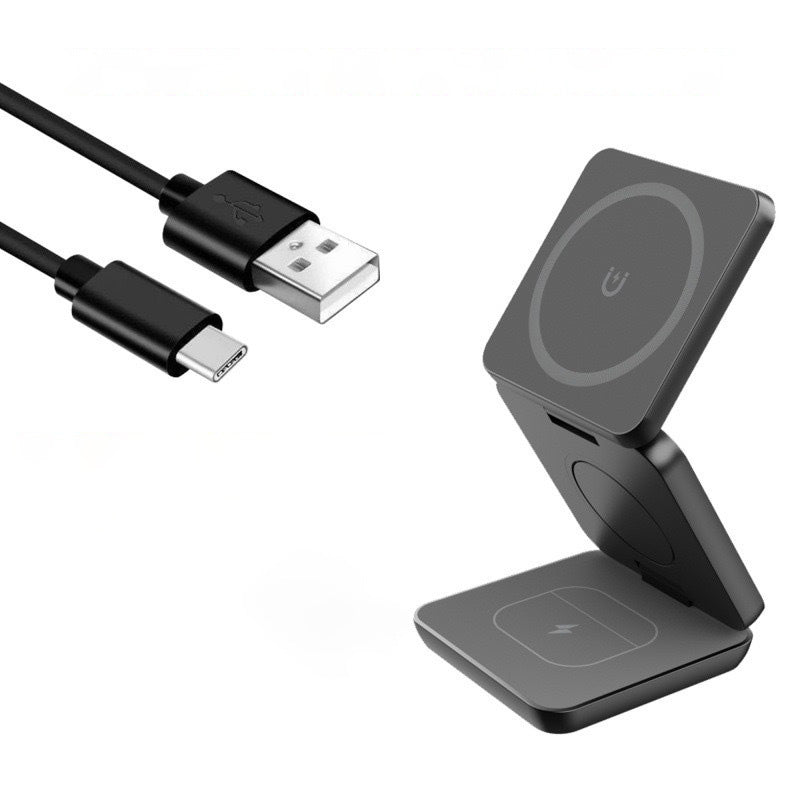 3 in 1 Magsafe Charger+Folding Holder-For iPhone/Watch/AirPod-IW30