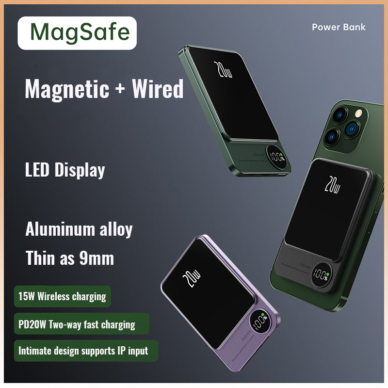 Display LED Magsafe 2 vias de carregamento rápido Power Bank-Q9