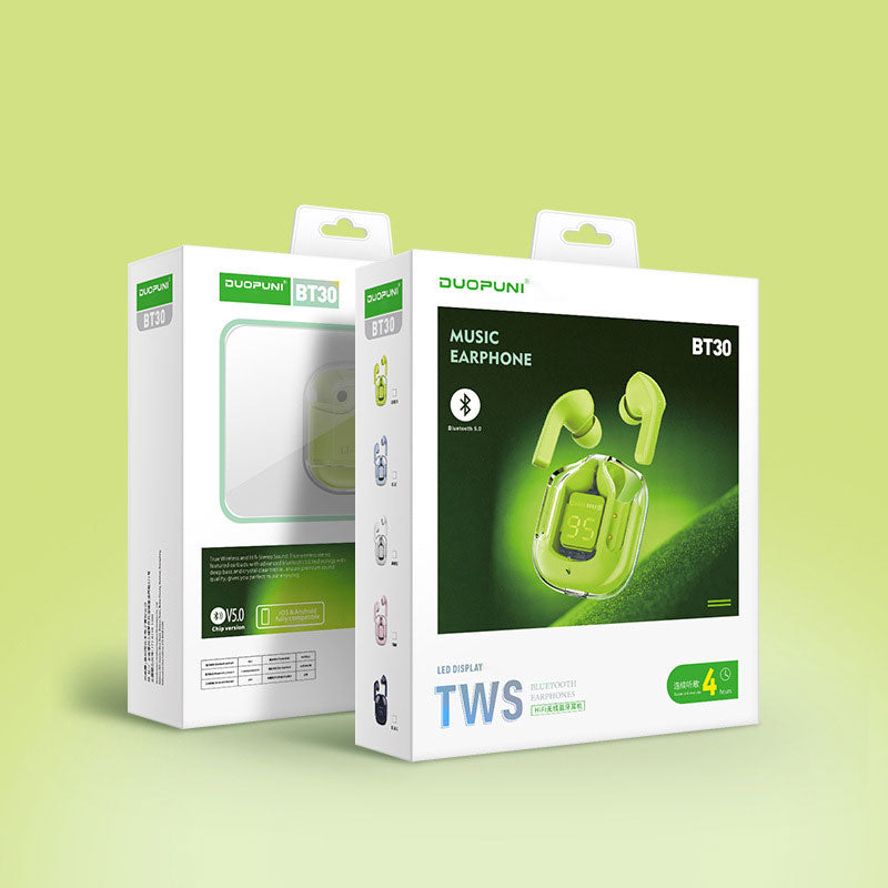 Écouteurs sans fil TWS Air Pro à affichage numérique-BT30