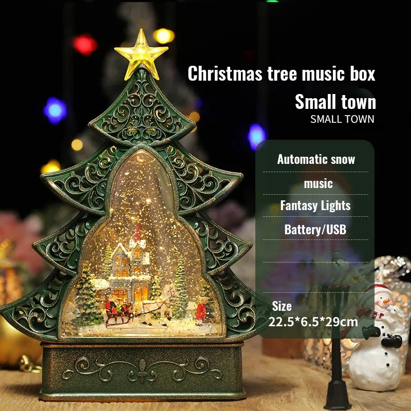 Christmas Rotating Crystal Music Box-X002