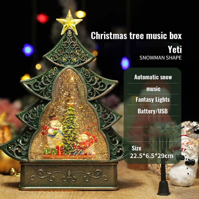 Christmas Rotating Crystal Music Box-X002