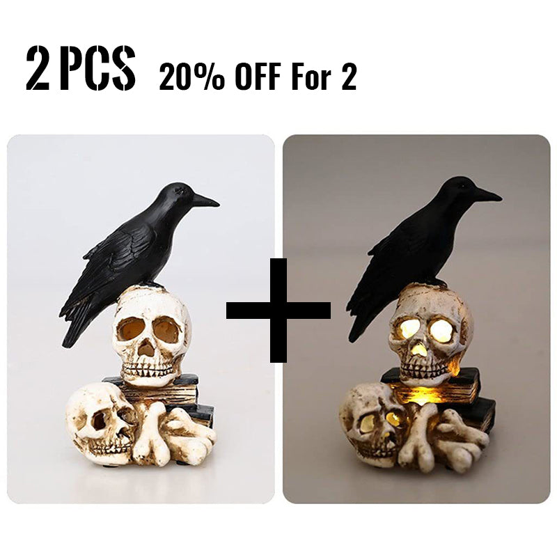 Lampe crâne de corbeau d'Halloween-XYS 